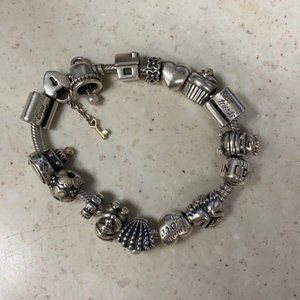 Pandora bracelet with charms